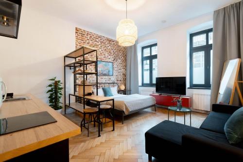 Postel nebo postele na pokoji v ubytování Boutique Apartments Possonium