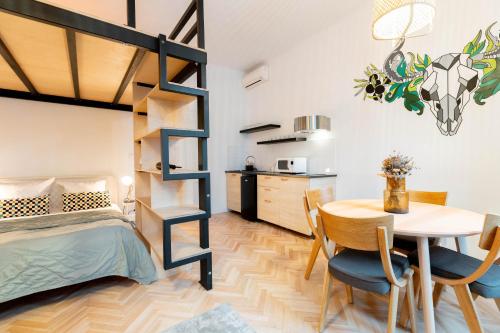 Postel nebo postele na pokoji v ubytování Boutique Apartments Possonium