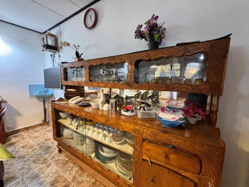 Kuchyň nebo kuchyňský kout v ubytování Misty heaven diyathalawa