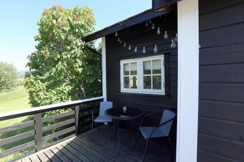 Balkón nebo terasa v ubytování Cabin "Rasberry" in beautiful Hardanger