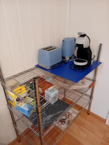 Kuchyň nebo kuchyňský kout v ubytování Ferienwohnung am Hennabühel