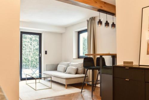 Ruang duduk di Design Apartment zum Wohlfühlen