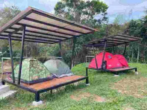 Κήπος έξω από το Camping bajo techo y con estilo