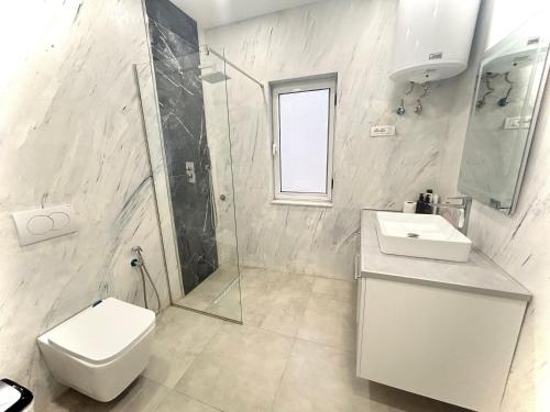 Koupelna v ubytování Budget Hotel