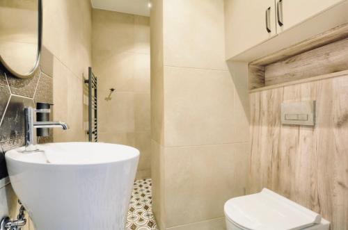 Koupelna v ubytování Apartament SUDETY