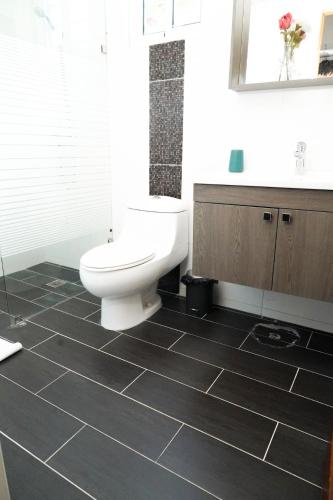 サントドミンゴにあるOasis Colonialのトイレと洗面台付きのバスルーム