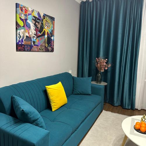 Ruang duduk di Sunflatrooms Almaty