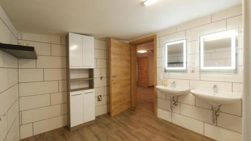 Kuchyň nebo kuchyňský kout v ubytování Ferienwohnung Steintal