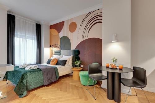 Posteľ alebo postele v izbe v ubytovaní Tartaczna City Center by Downtown Apartments
