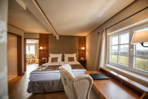 Postel nebo postele na pokoji v ubytování Berghotel Eisenach