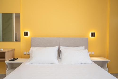 Katil atau katil-katil dalam bilik di Filalithis Studios & Apartments