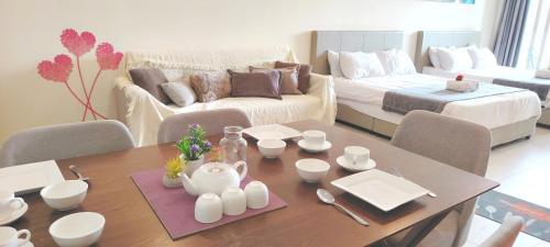 Ένα ή περισσότερα κρεβάτια σε δωμάτιο στο LCP T1 Honeymoon genting highland midhill homestay