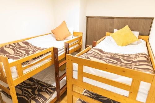 Postel nebo postele na pokoji v ubytování BREEZE furano 105