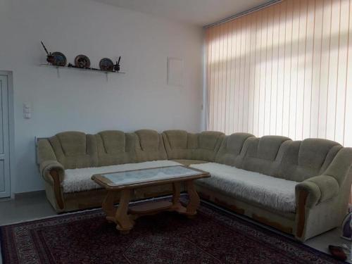 a living room with a couch and a coffee table at Aisham apatment in Košelji