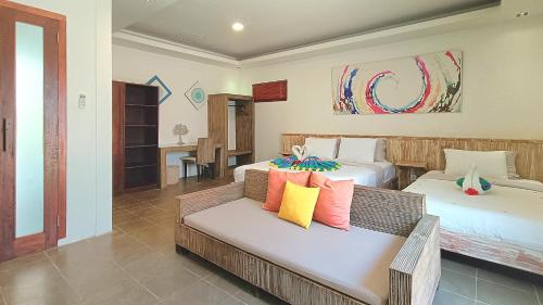Posezení v ubytování Kies Villas Lombok