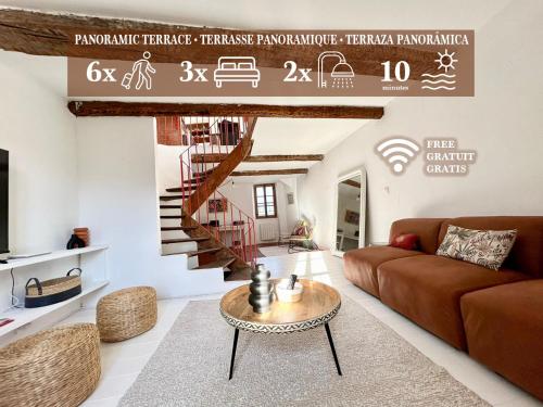 Maison atypique ensoleillée - Terrasse panoramique