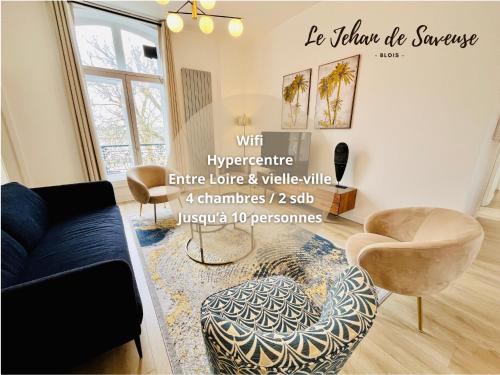 Hypercentre, quai de Loire, lumineux, spacieux, familial, le Jehan de Saveuse