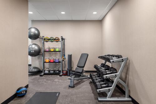 a gym with weights and equipment in a room at Residence Inn by Marriott Mechanicsburg in Enola
