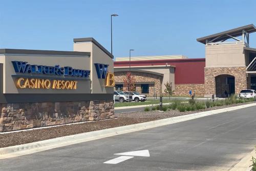 a building with a sign for a casino resort at Holiday Inn Carbondale - Conference Center by IHG in Carbondale
