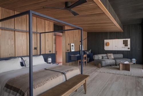 Una cama o camas en una habitación de Tierra Atacama