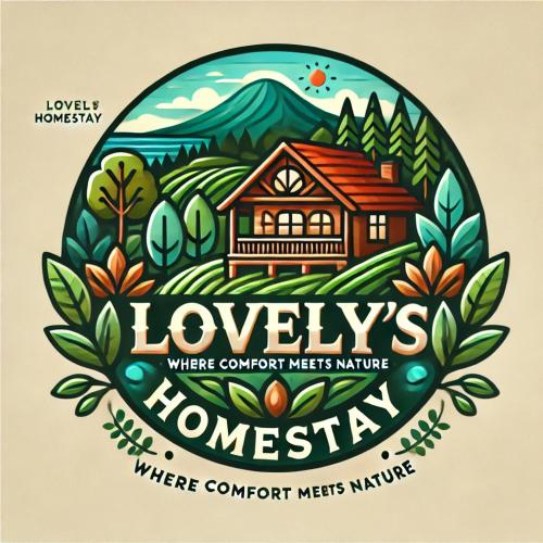 a logo of a house with a mountain at The Lovely Home Stay in Munnar