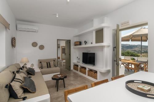 Posezení v ubytování Naias View Home Milos