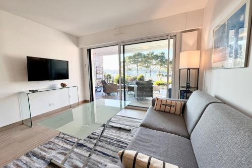 Μια τηλεόραση ή/και κέντρο ψυχαγωγίας στο Appartement les pieds dans l'eau - T2 de standing