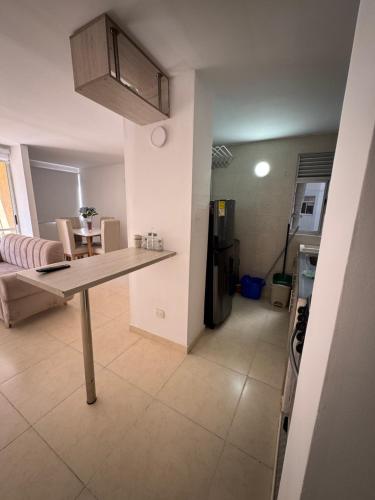 Kuchyň nebo kuchyňský kout v ubytování Apartamento norte de Barranquilla