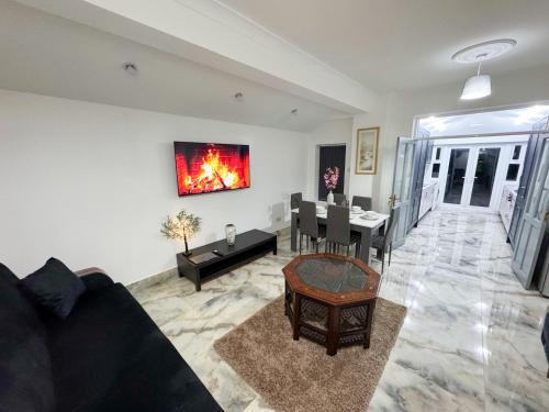 Χώρος καθιστικού στο Premium Stays London