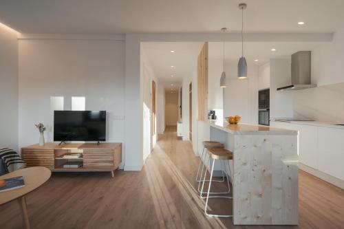 Dapur atau dapur kecil di Avós Apartamentos