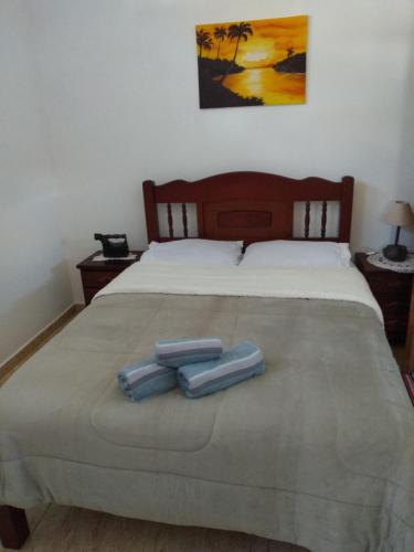 Ein Bett oder Betten in einem Zimmer der Unterkunft Hospedaria Porto de Paz 2