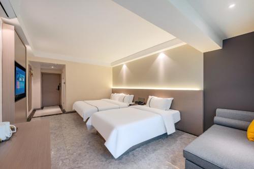 Veroia Hotel 维罗亚酒店にあるベッド