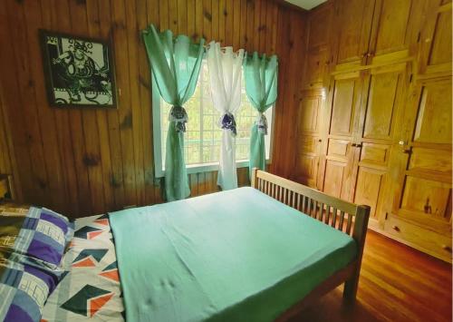 Ένα ή περισσότερα κρεβάτια σε δωμάτιο στο American Style Cabin at CARL INN