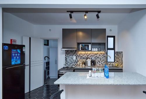 Kuchyň nebo kuchyňský kout v ubytování Orana homes