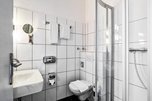 Koupelna v ubytování Hotel Gersfelder Hof