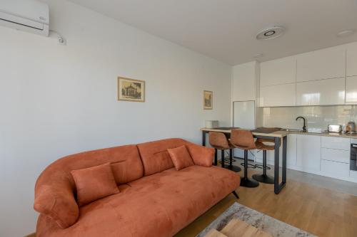 A cozinha ou cozinha compacta de KAME apartmani 亀