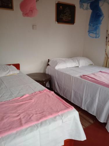 Postel nebo postele na pokoji v ubytování Sapugolla Family Resort