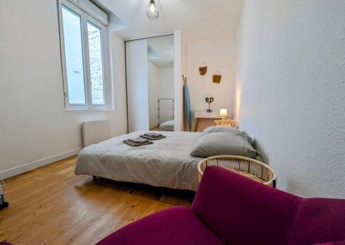 Ένα ή περισσότερα κρεβάτια σε δωμάτιο στο Le repos