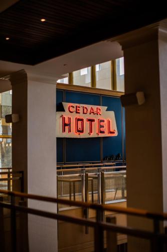 a sign for a hotel in a building at Viceroy Chicago in Chicago