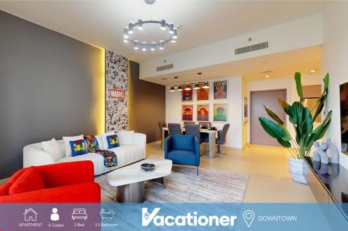 Vacationer Holiday Homes l Marvel Super Hero Themed 3 Bedroom l Dubai Fountain Views in Downtown