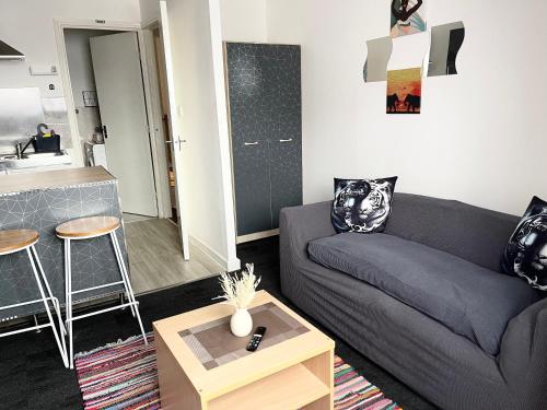 Χώρος καθιστικού στο Crescent Loft Apartment - 1 bed