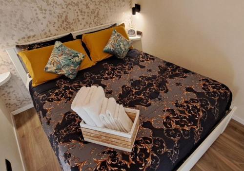 Katil atau katil-katil dalam bilik di La via dei castelli Apartments