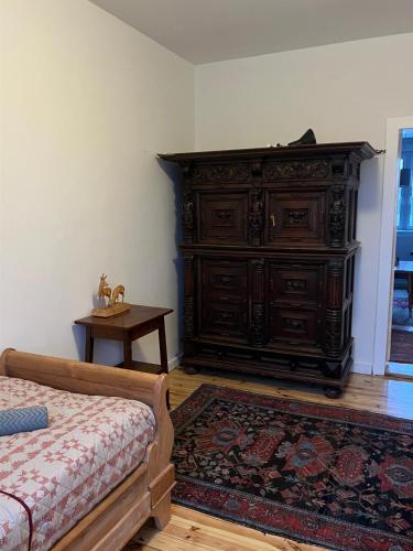 Ένα ή περισσότερα κρεβάτια σε δωμάτιο στο Lauchhammer West 1 OG 100 qm