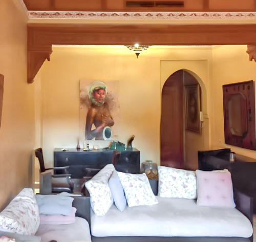 Χώρος καθιστικού στο Comfortable Apartment in Marrakech with Shared Pool, 124 sqm