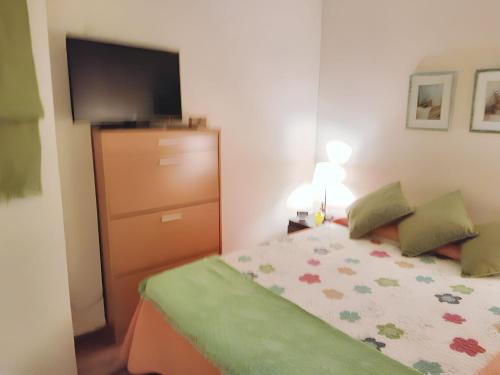 Posteľ alebo postele v izbe v ubytovaní Apartment with balcony in Santiago del Teide 40 m² with sea view
