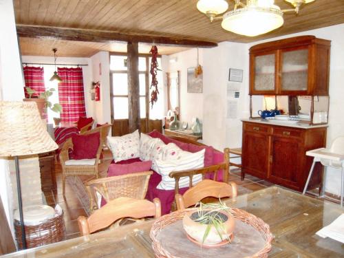 a living room with a couch and a table at Spacious House in Hornos with Mountain View in Hornos