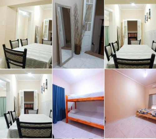 Un collage de cuatro fotografías de una habitación. en Departamento San Martín I, en Paso de los Libres