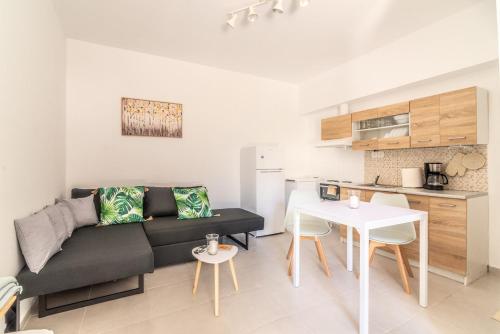 Η κουζίνα ή μικρή κουζίνα στο Lovely seaside studio, Crete