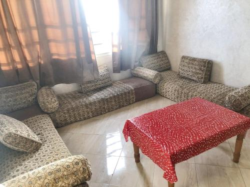 Χώρος καθιστικού στο Cozy apartment in Agadir 80 m² with sea view