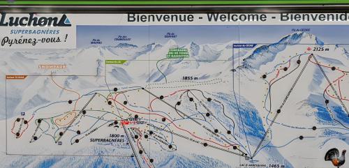 a map of the jungfraujoch at Appartement cosy à Bagnères-de-Luchon 45 m² proche pistes de ski in Luchon